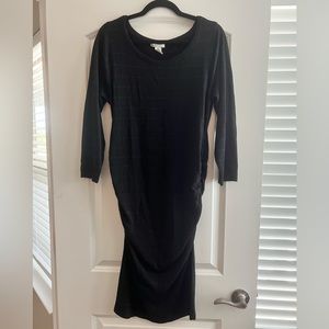 Mama Maternity H&M Black body con dress with stripe detail